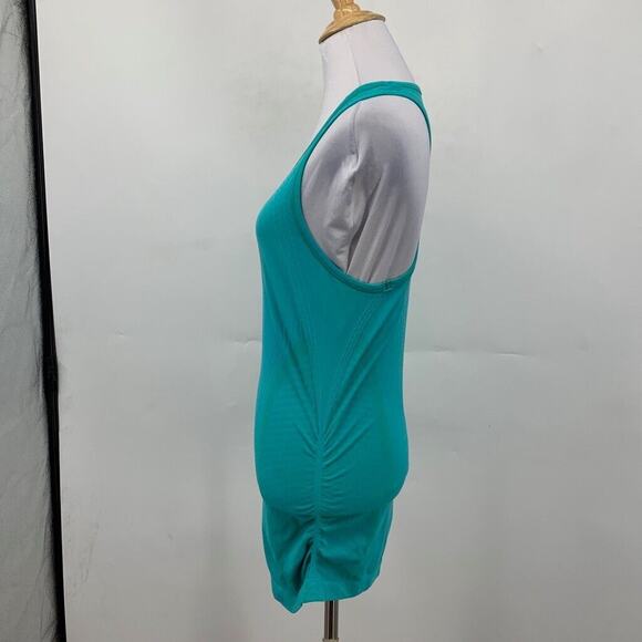 Athleta Tank Top Womens S Small Caribbean Speedlight Seamless Racerback Ruched - Picture 4 of 10